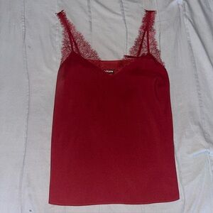 NWT Express Maroon Lace Trim Cami Top